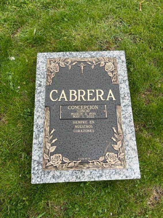 bronze tomb stone design