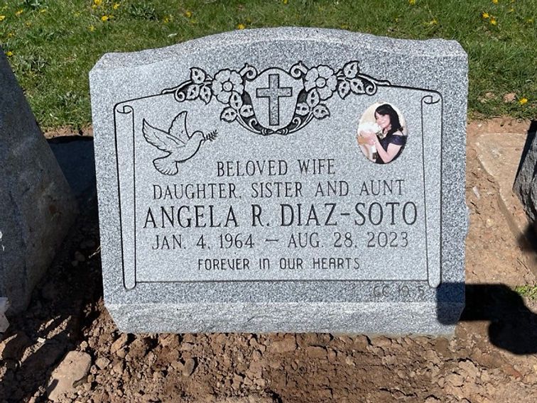 tombstone with photo