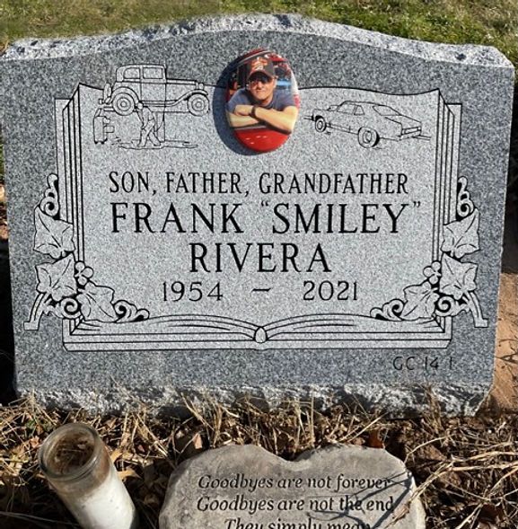 portrait image on gravestone