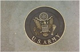 Bronze plaque with U.S. Army seal.