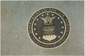 Bronze plaque with the US Air Force seal