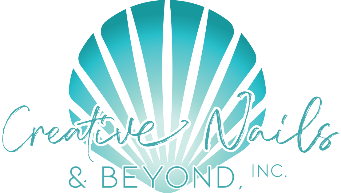 A logo for creative nails and beyond inc.