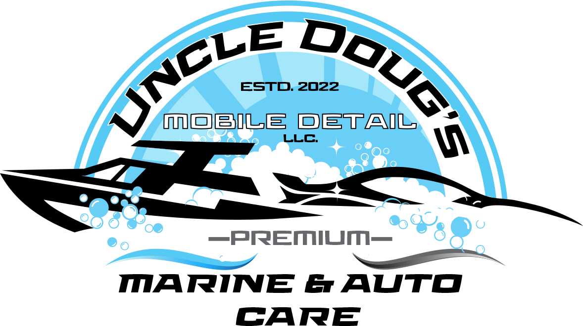 A logo for uncle doug 's marine and auto care