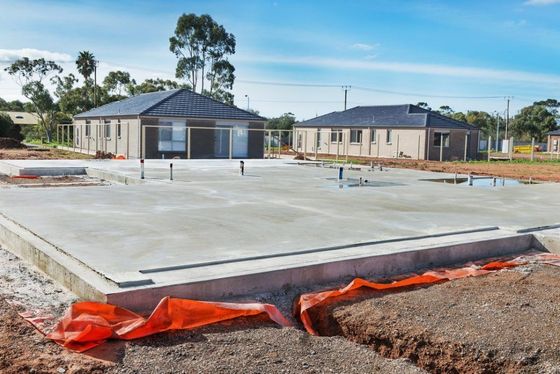 a concrete foundation using steel fiber reinforced concrete