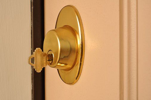 Gold door knob — Lock and security service in, Ames, IA