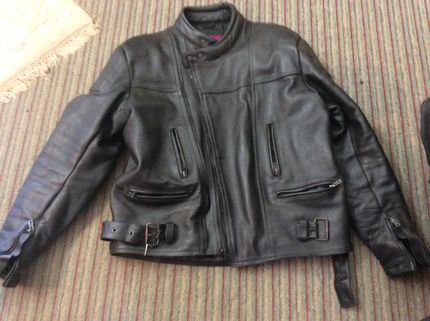 Black Leather Jacket — Secondhand furniture & clothes in Raleigh, NSW