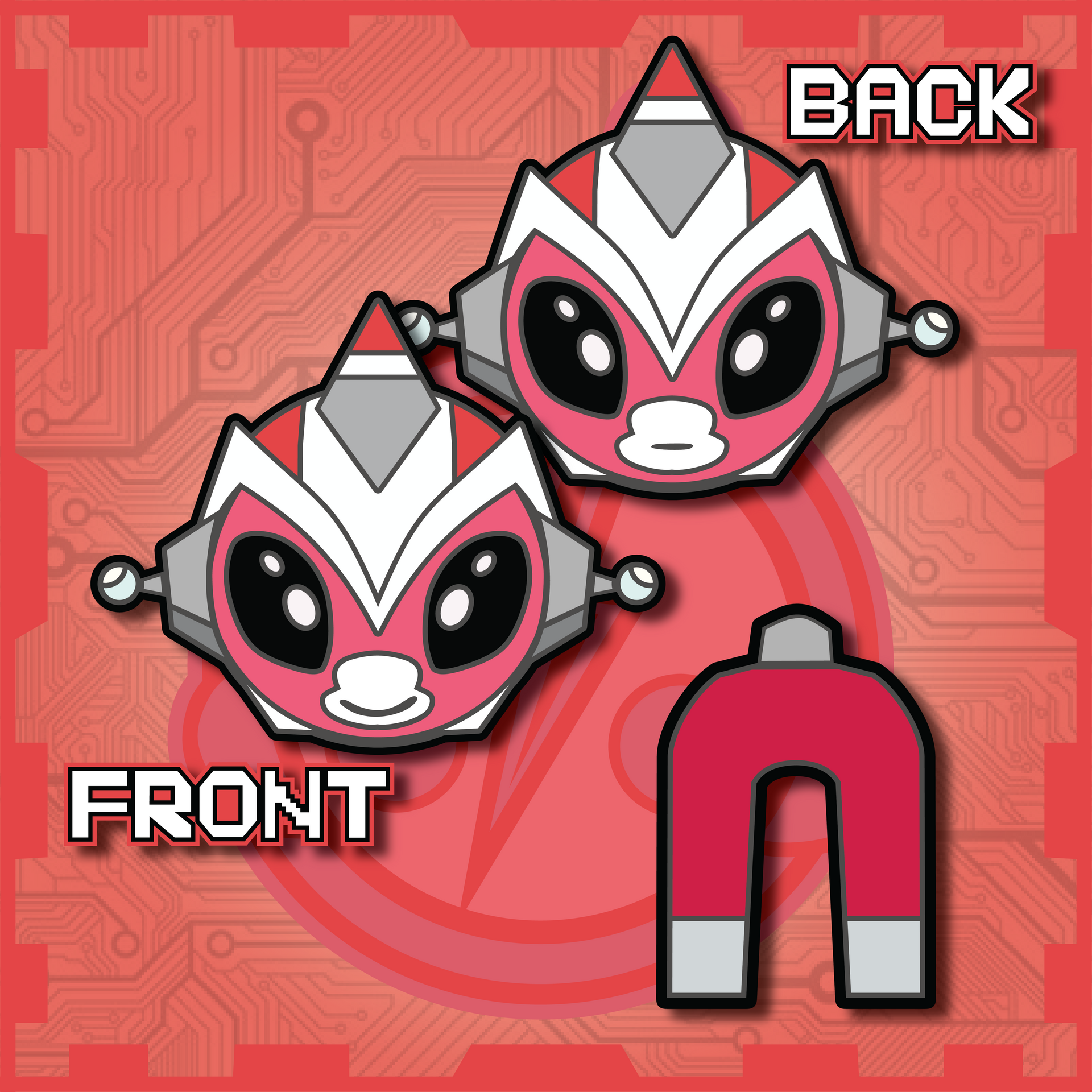 Red Monkey / Magnet Charm Set