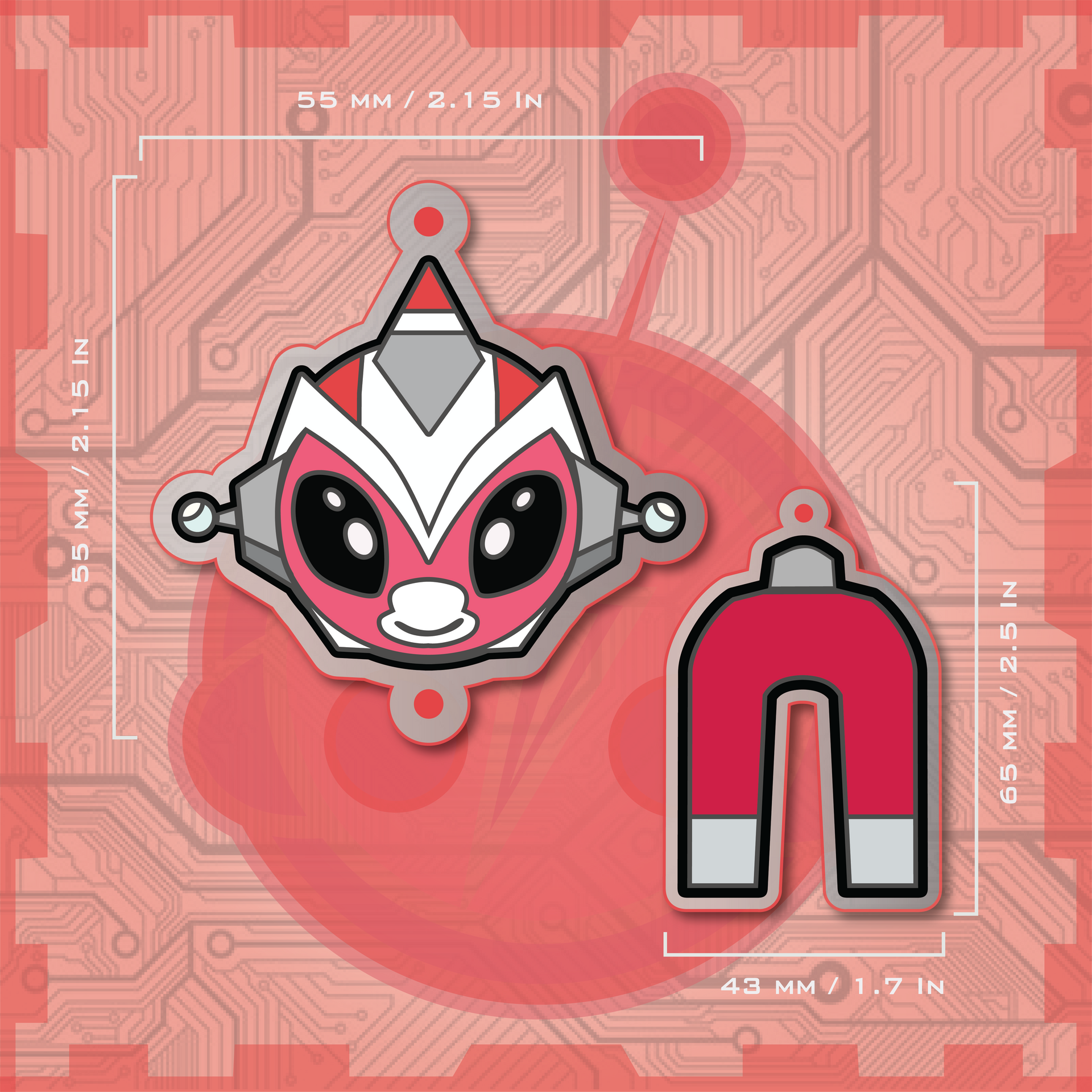 Red Monkey / Magnet Charm Set