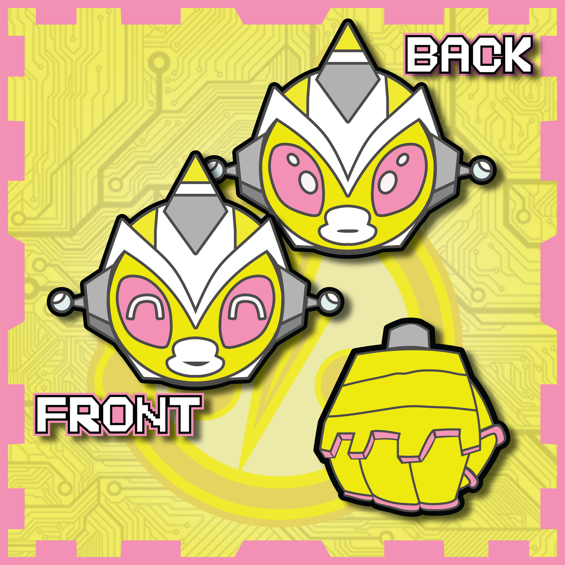 Yellow Monkey / Fist Charm Set