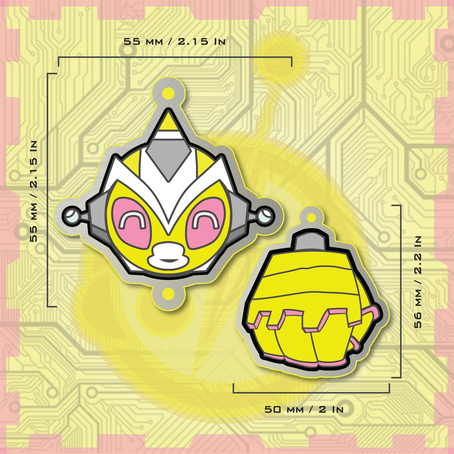 Yellow Monkey / Fist Charm Set