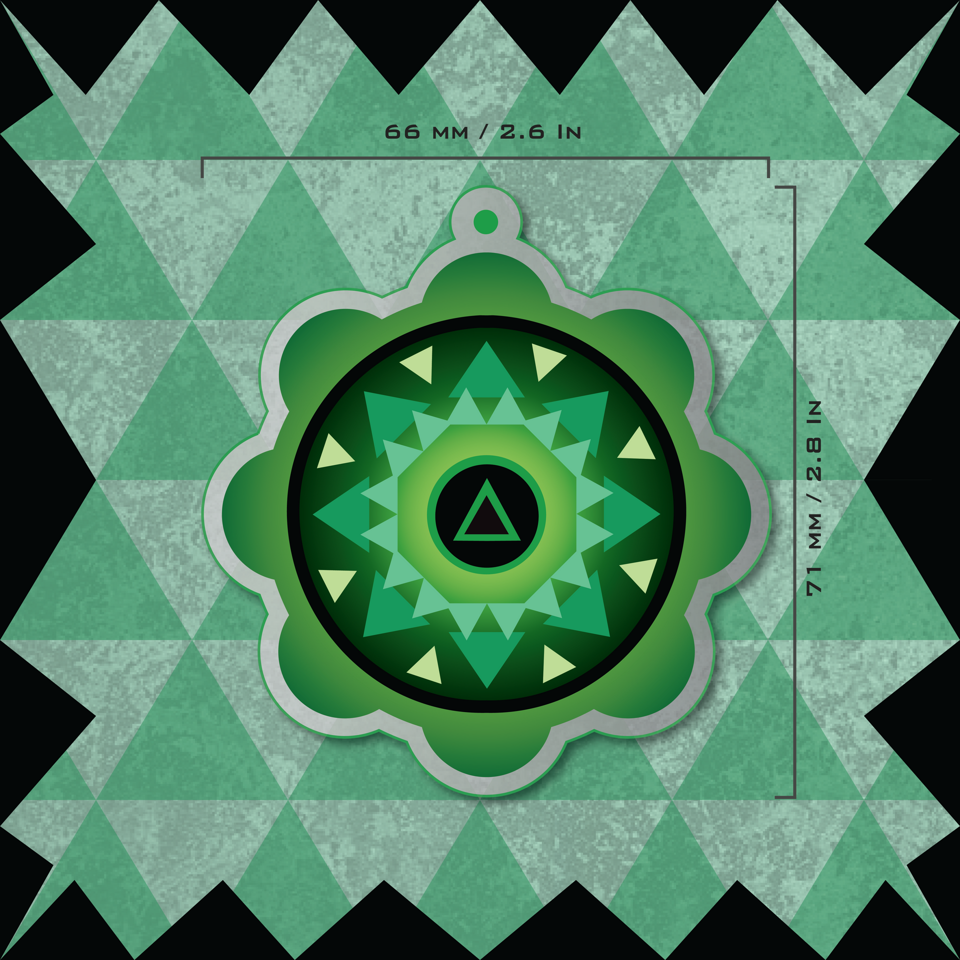 Sacred Triangle Drum Charm
