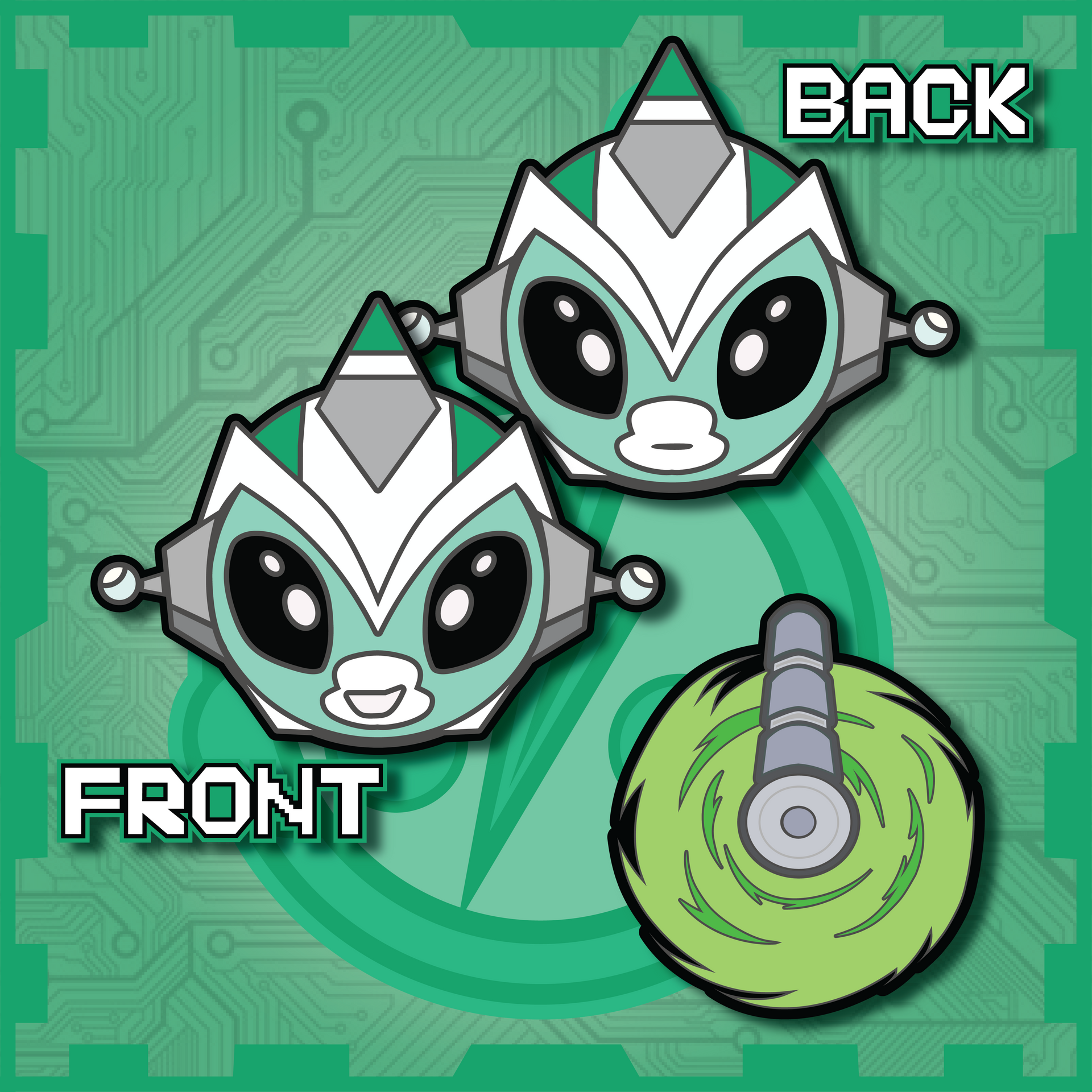 Green Monkey / Saw Charm Set