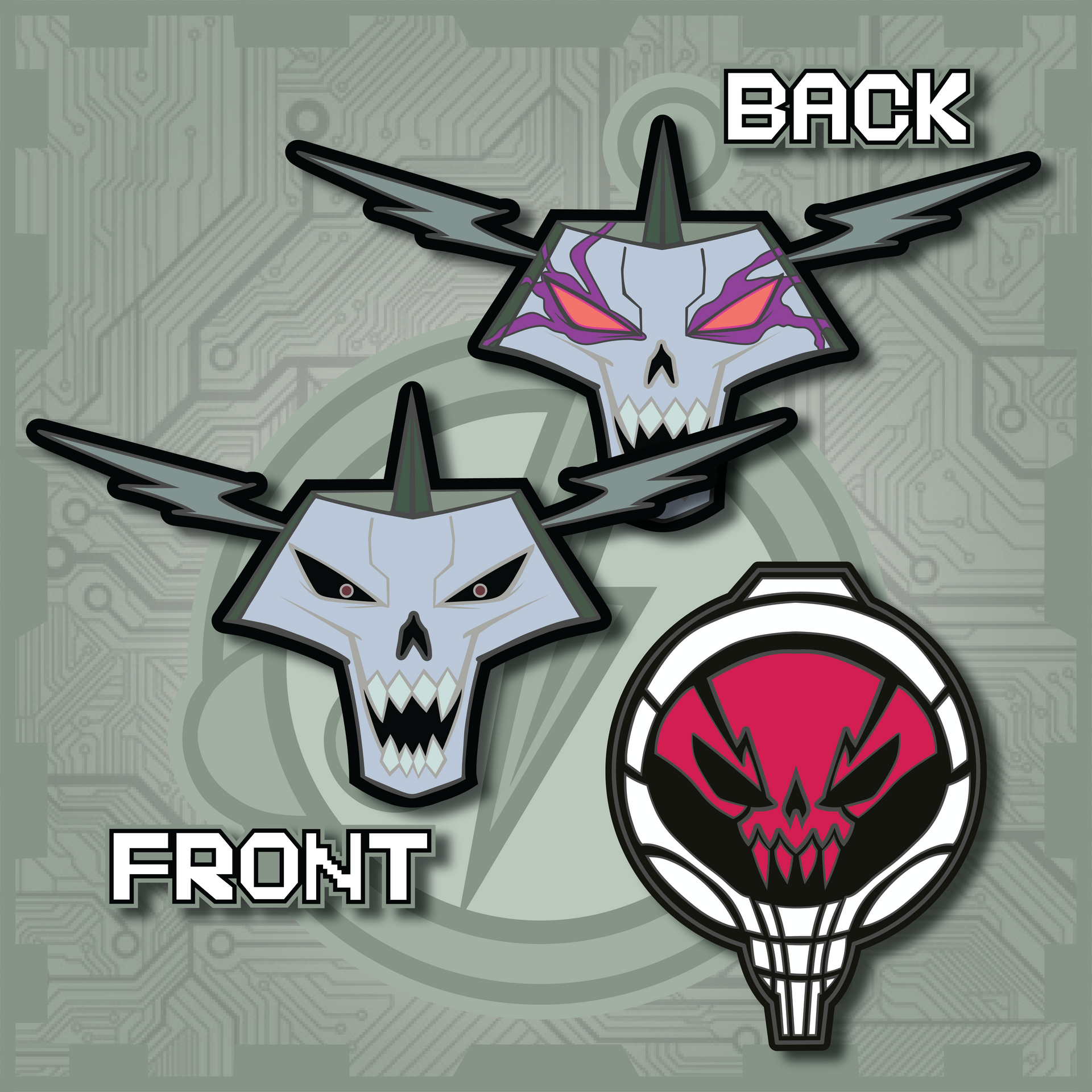 Skeleking / Skelebot Charm Set