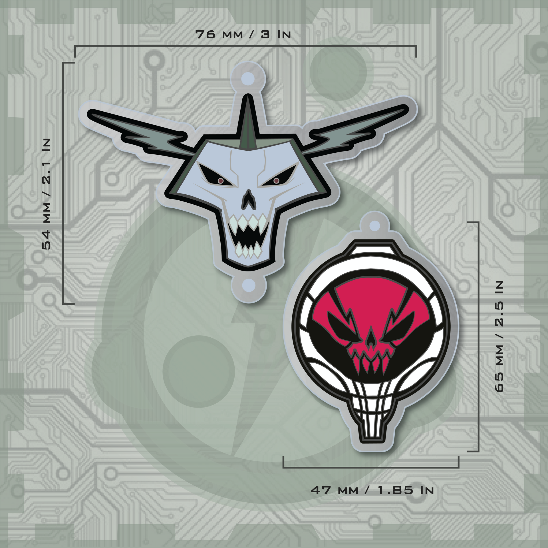 Skeleking / Skelebot Charm Set