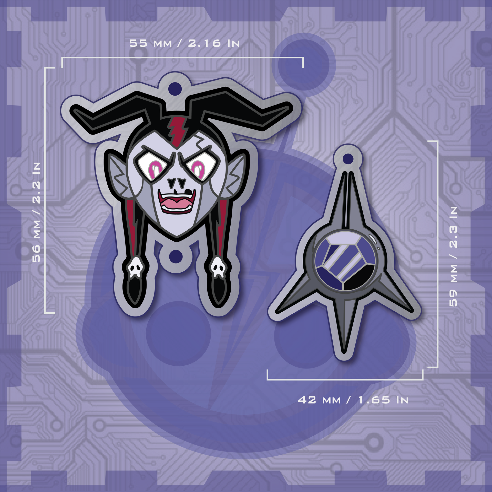 Skeleton Sorceress / Amulet Charm Set