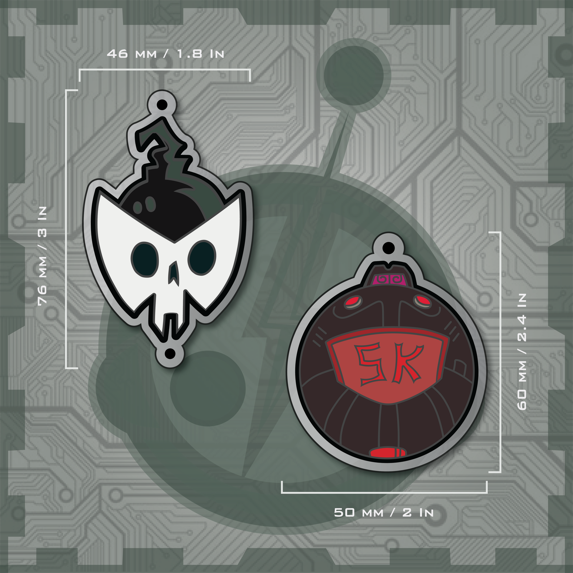 Goop Creature / TV Bot Charm Set