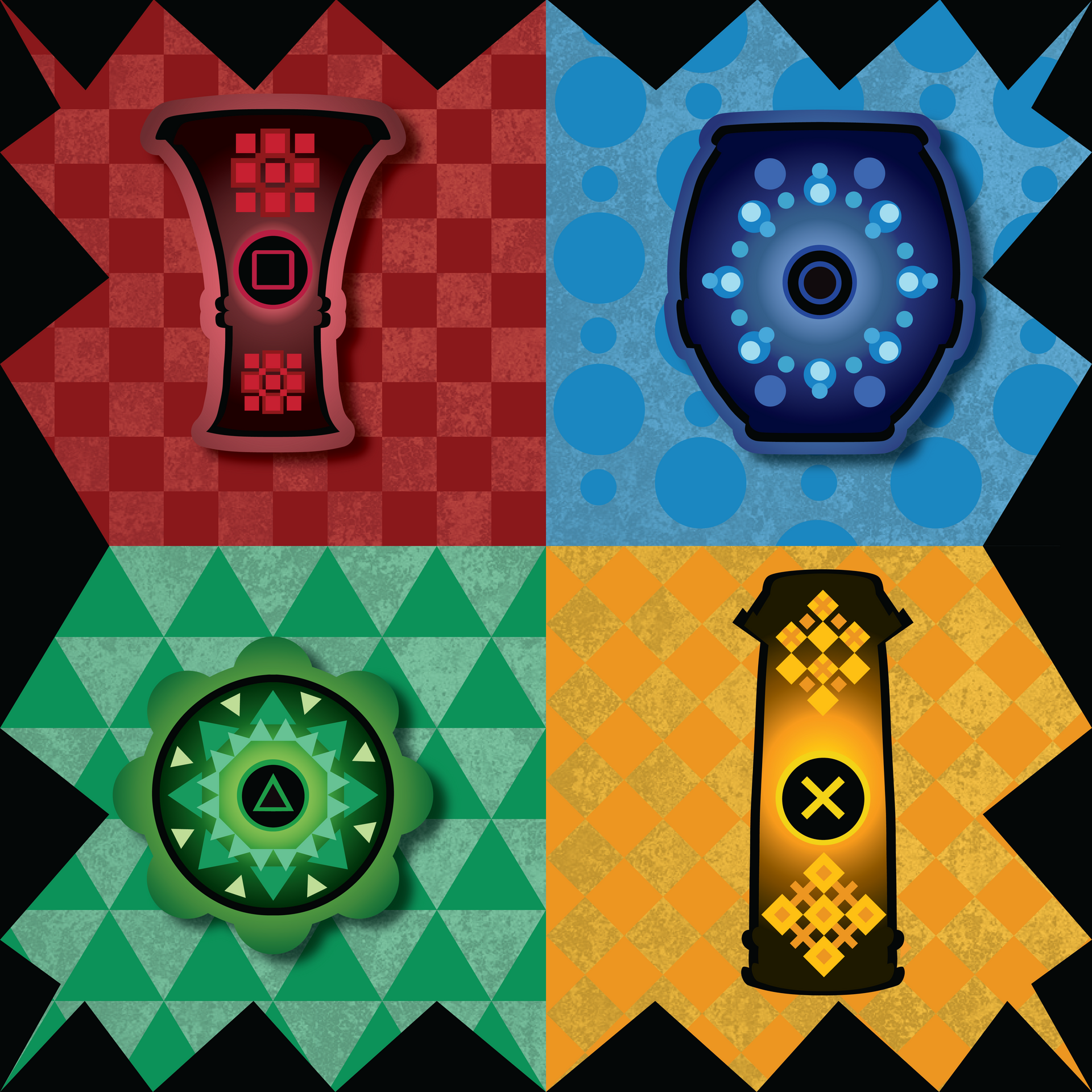 Sacred Drums/Words Charm Set