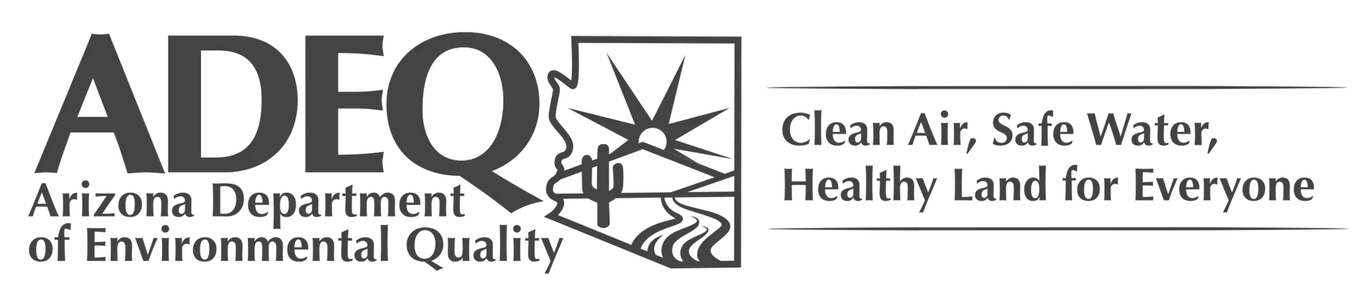 ADEQ logo with Arizona outline and text: