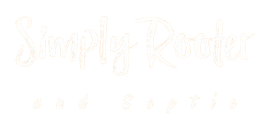 Logo for Simply Rustic Food & Spirits in white script.