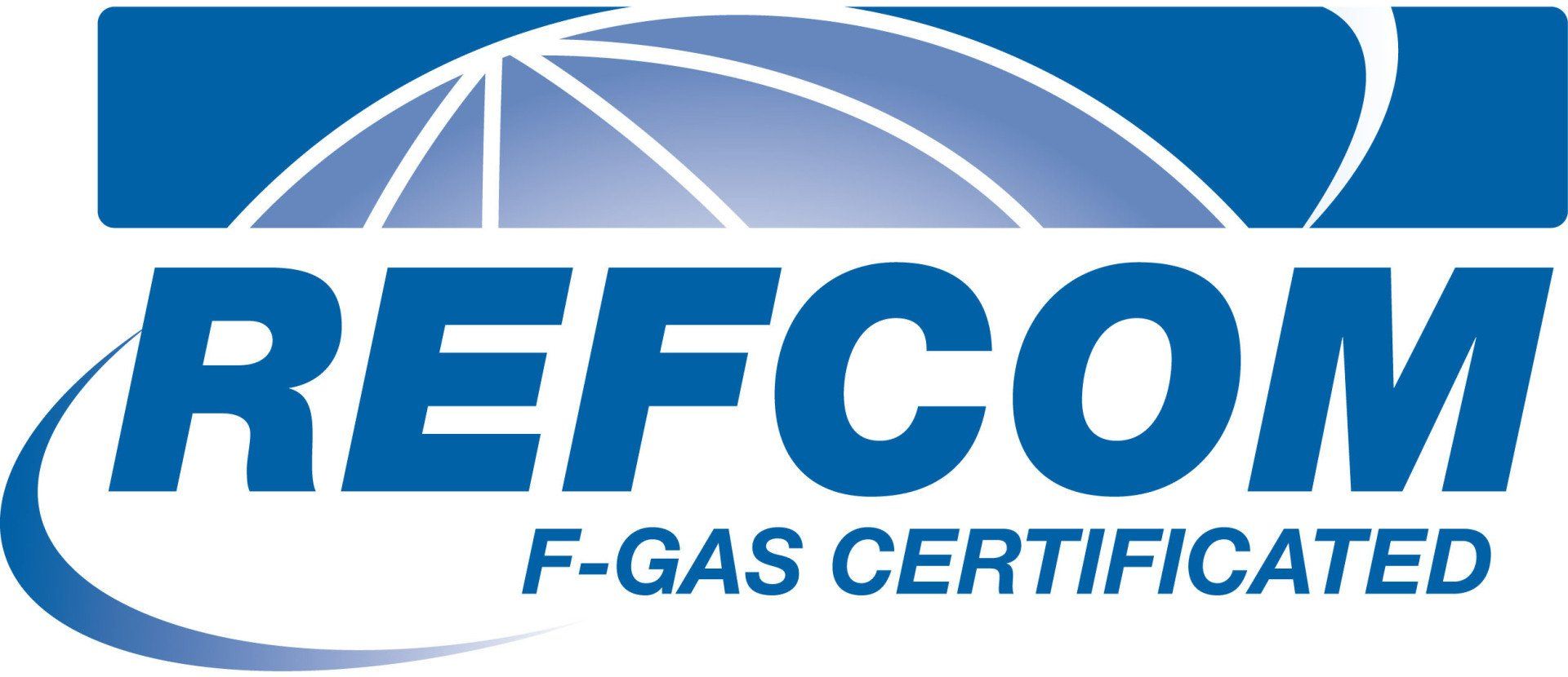Refcom logo: f gas certified air conditioning system, air conditioning unit, air conditioner system