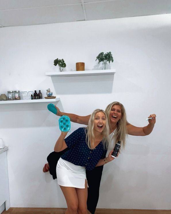 Two Women Are Posing for a Picture and One is Holding a Phone — Your Body Revolution in Caloundra, QLD