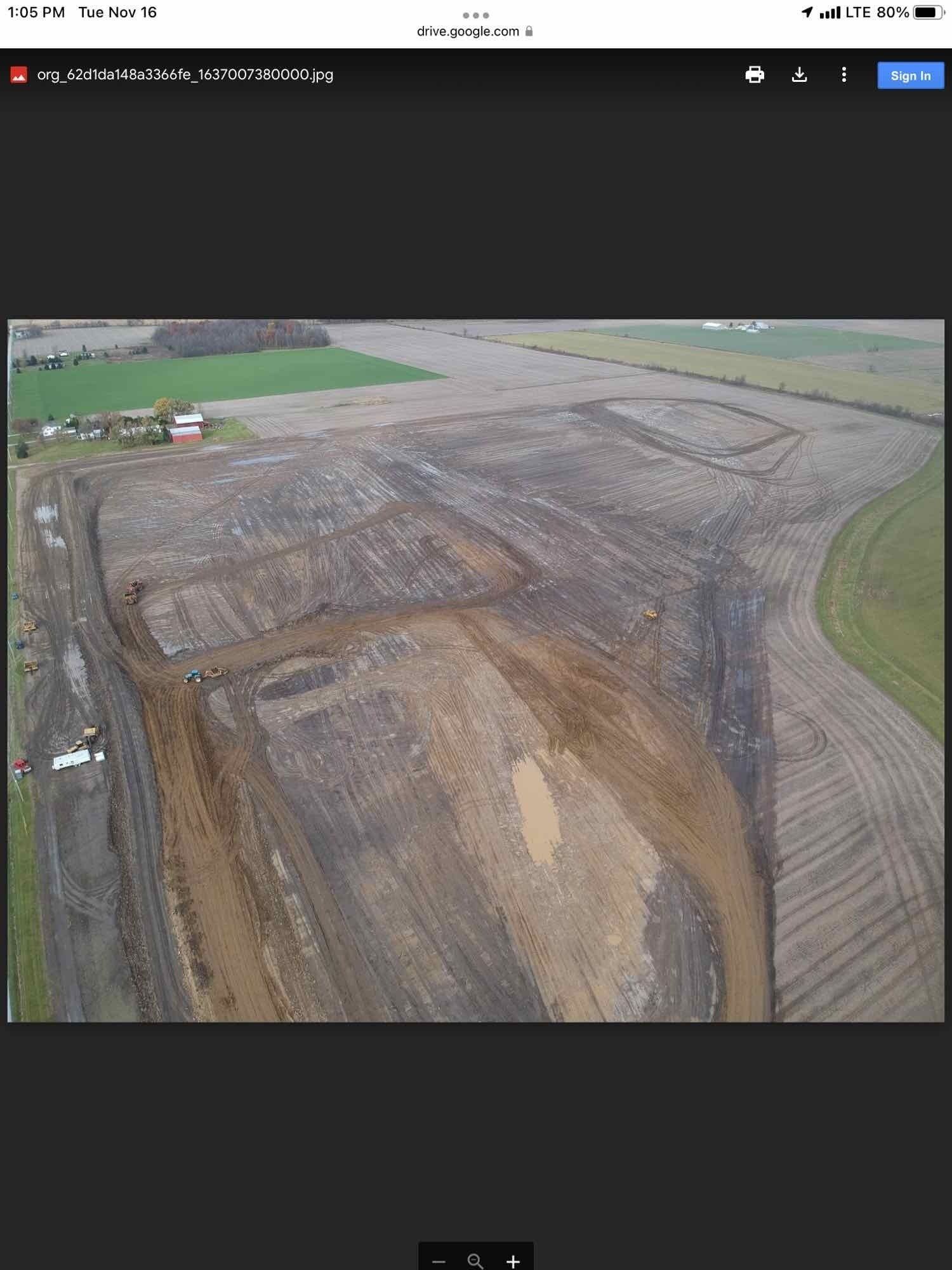 Overview of the results for creating the pond