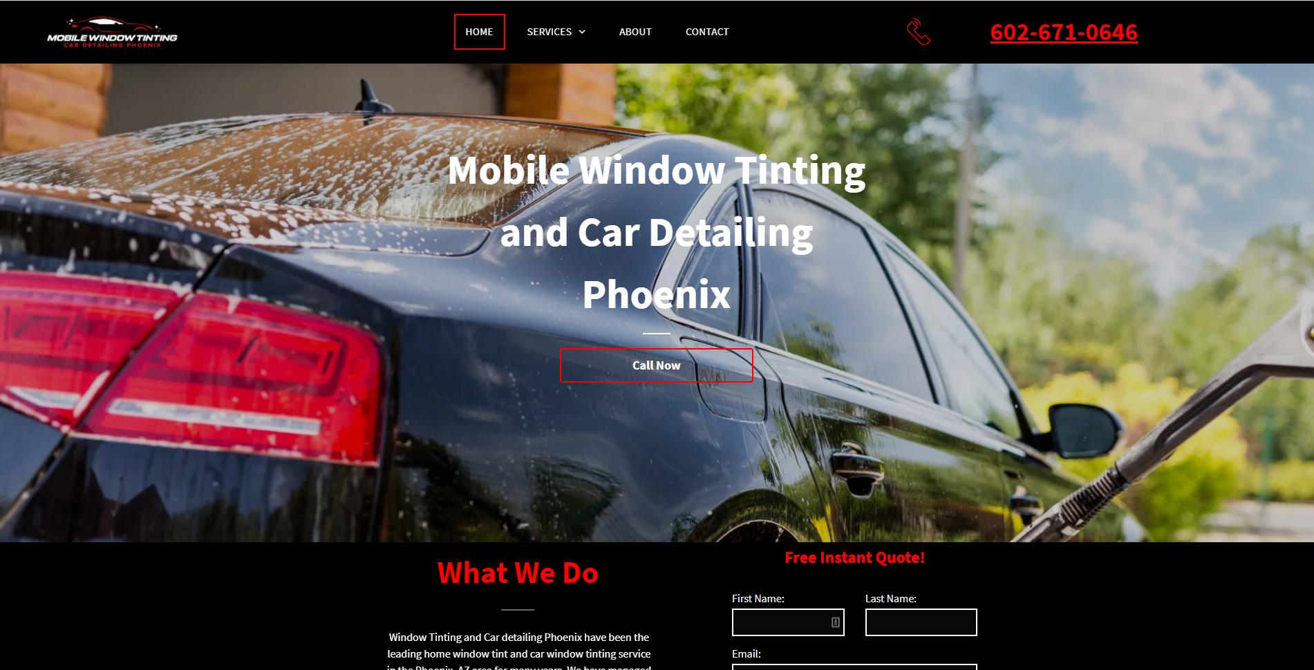 website building for a client in arizona