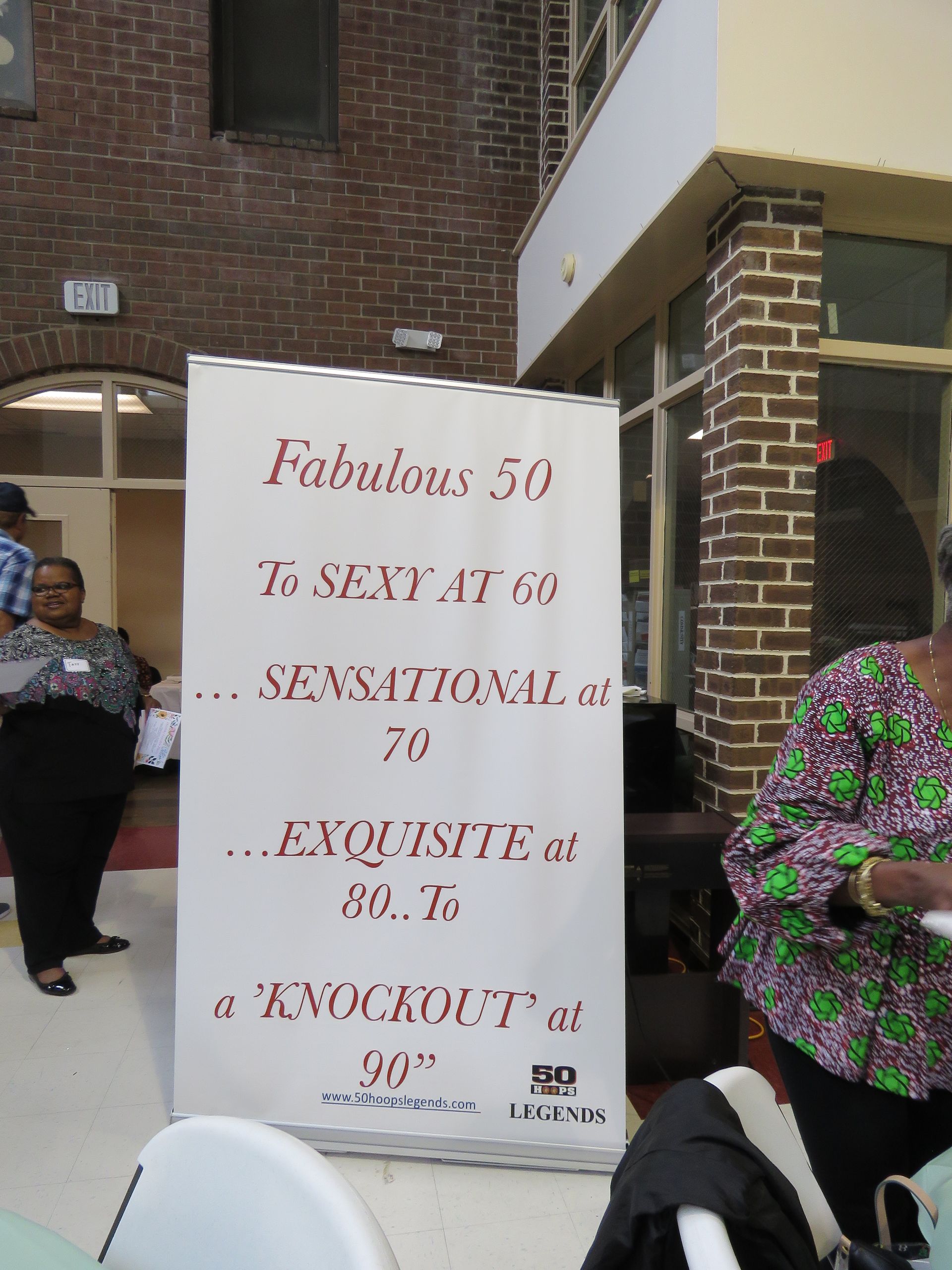 Fabulous 50 to Knockout at 90 event banner.
