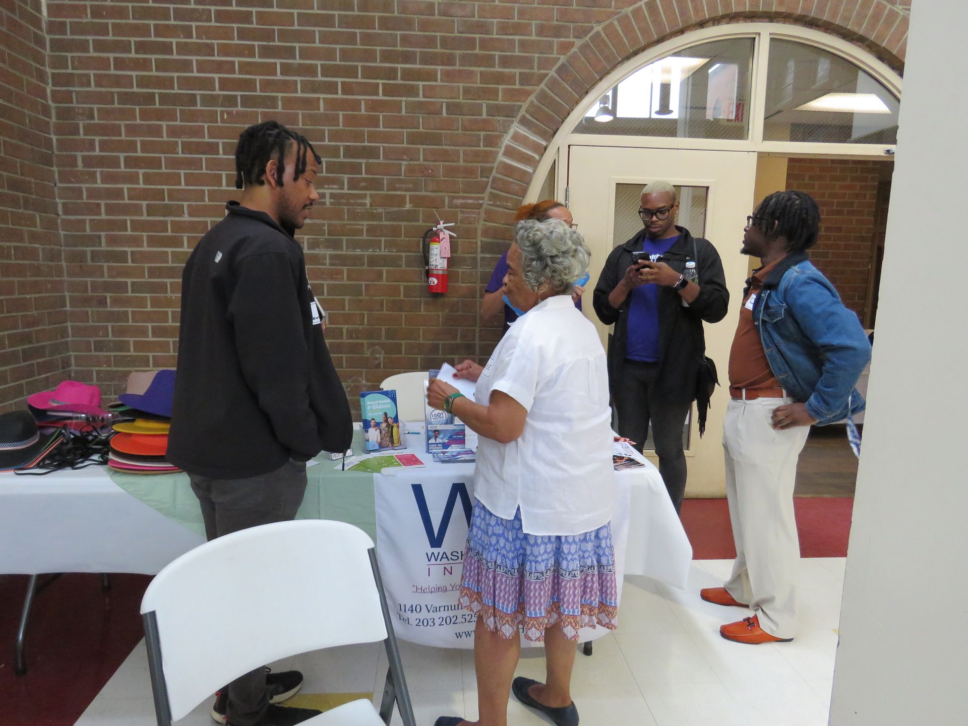 People at a table with a 