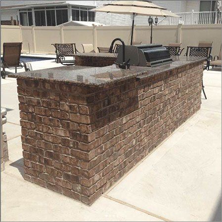 Outdoor Kitchen Wet Bar and Granite — Concrete Contractors in Staten Island, NY
