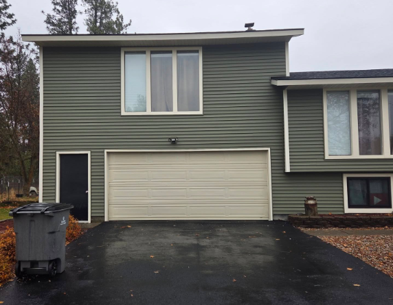 green house siding, garage view