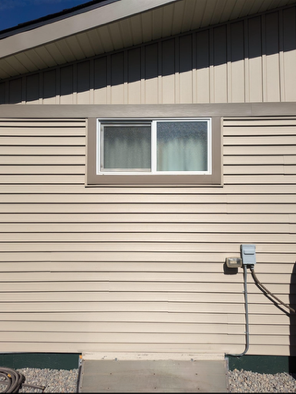 beige siding side view