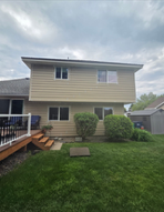 beige siding back of house