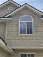 beige siding front view