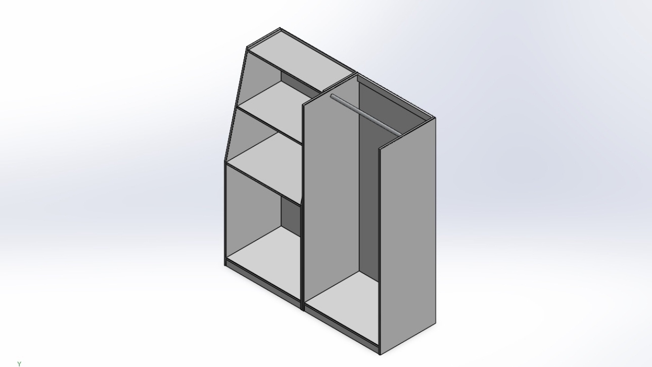 kirpputorin myyntipöytä 3dkuva