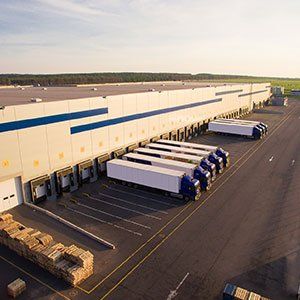 Loading Docks — Warehouse with Trucks in Harrison Township, MI