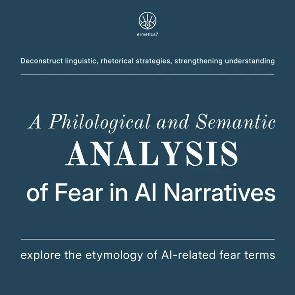Philological and semantic analysis of fear in AI narratives, article text cover.