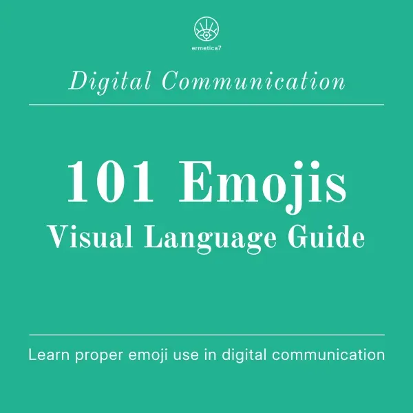 Cover of Ermetica7’s guide on Emojis: Visual Language Guide for Digital Communication.

