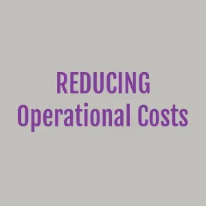 Thumbnail image with 'reducing operational costs' in bold purple text on a light gray background.
