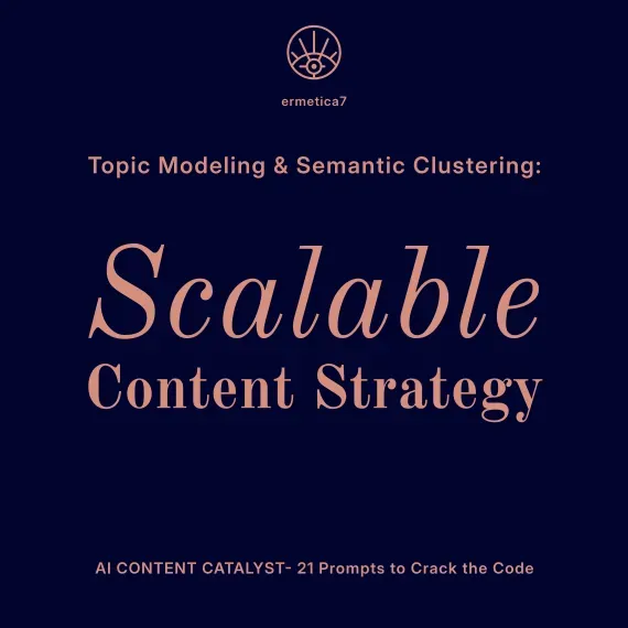 Topic modeling  and semantic clustering article text cover with ermetica7 logo