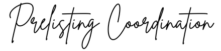 Prefisting Coordination text in a cursive font.
