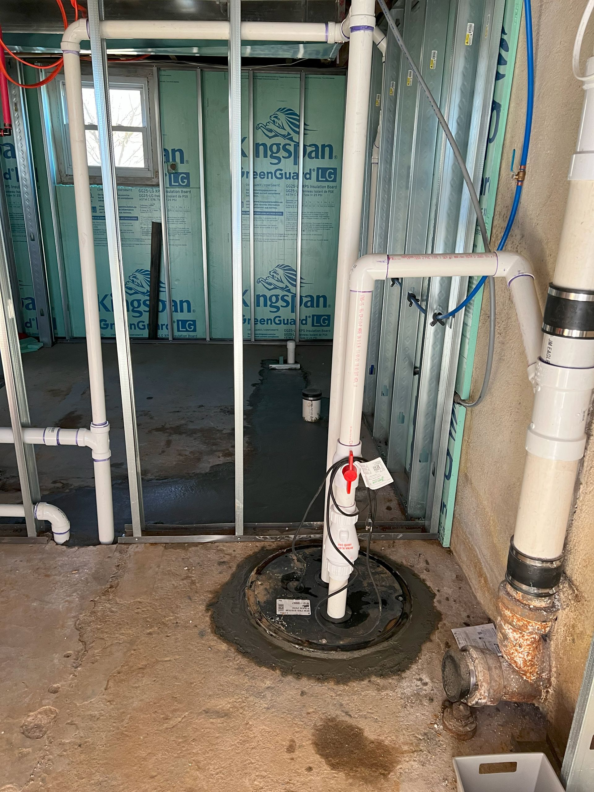 All pipes planned for a renovated house.