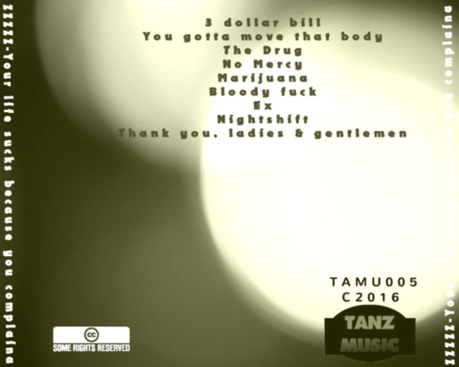 ZZZZZ-Your life sucks because you complain-Back