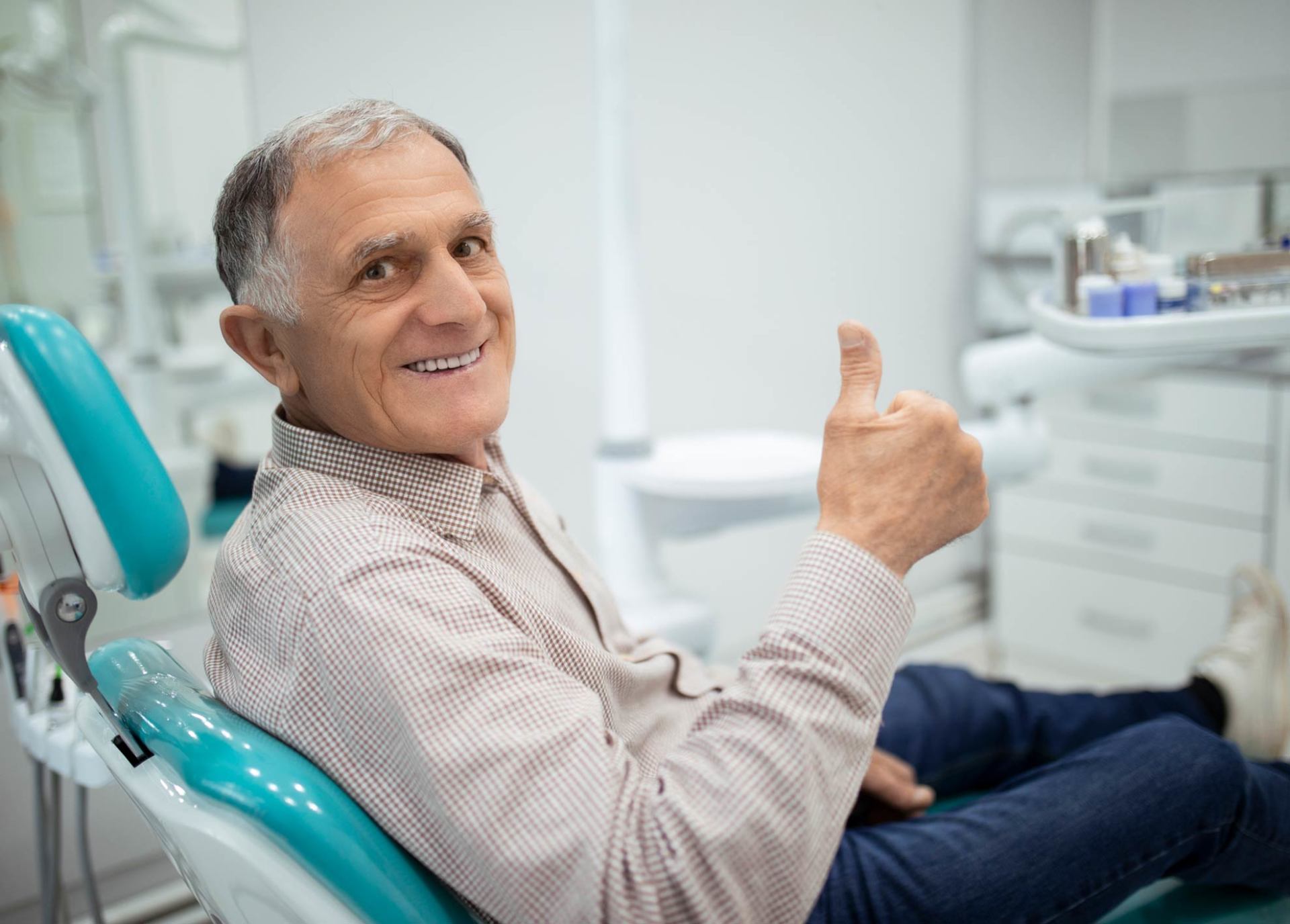 Senior man on Dental Chair — Duluth, MN — Lake Superior Endodontics