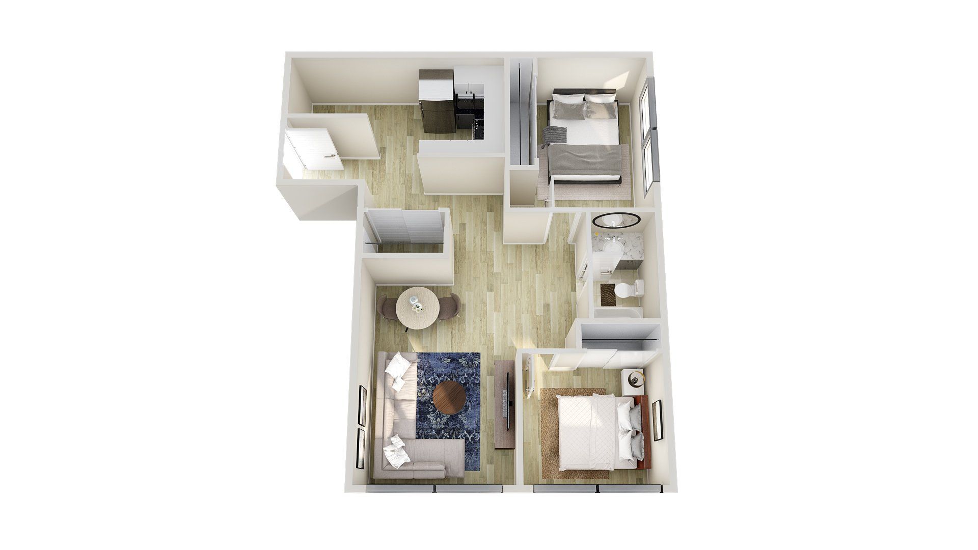 Two Bed One Bath B Floor Plan