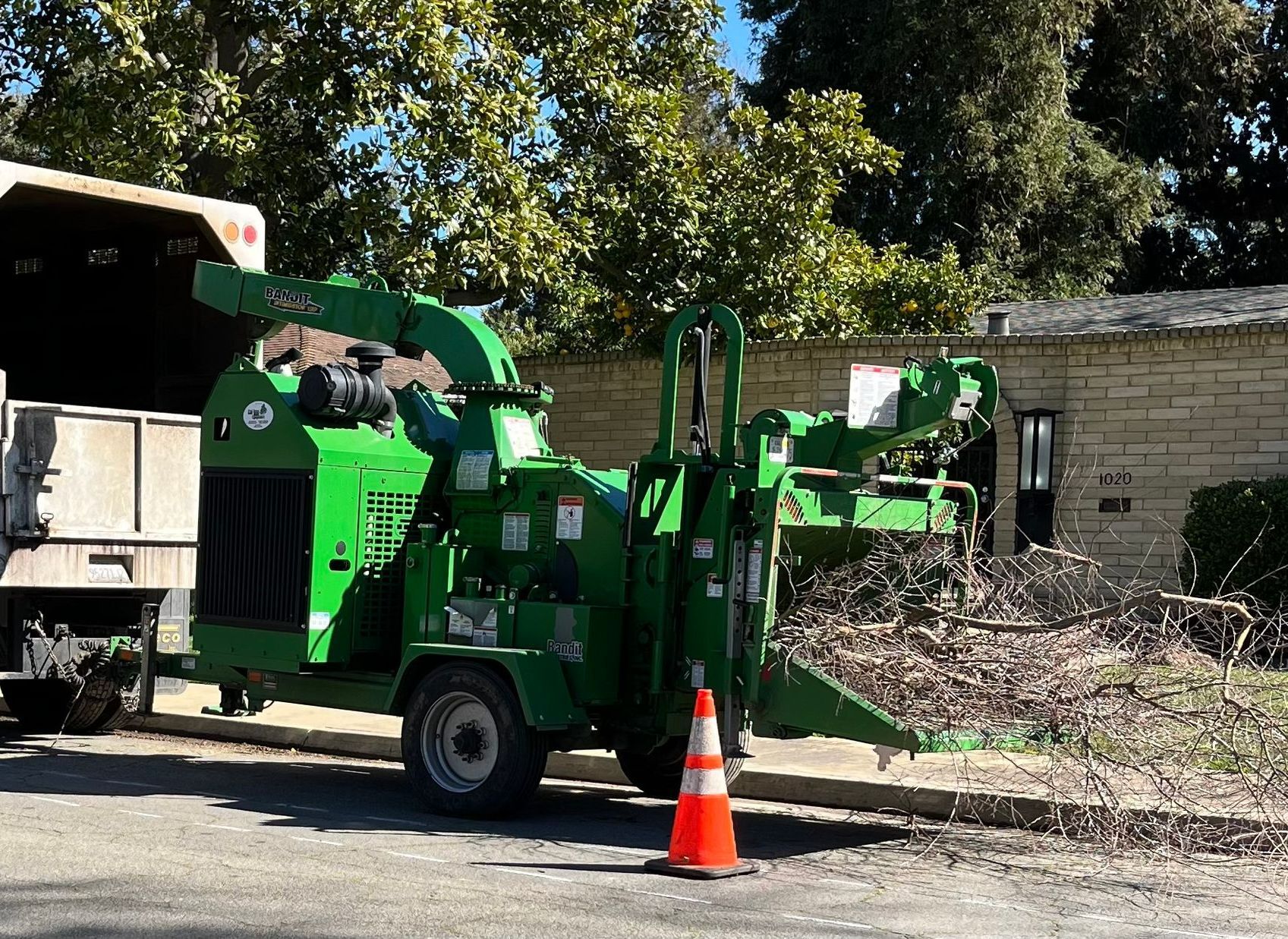 Fallen Tree on Top of Grey Bungalow House — Hughson, CA — Green Valley Tree Service