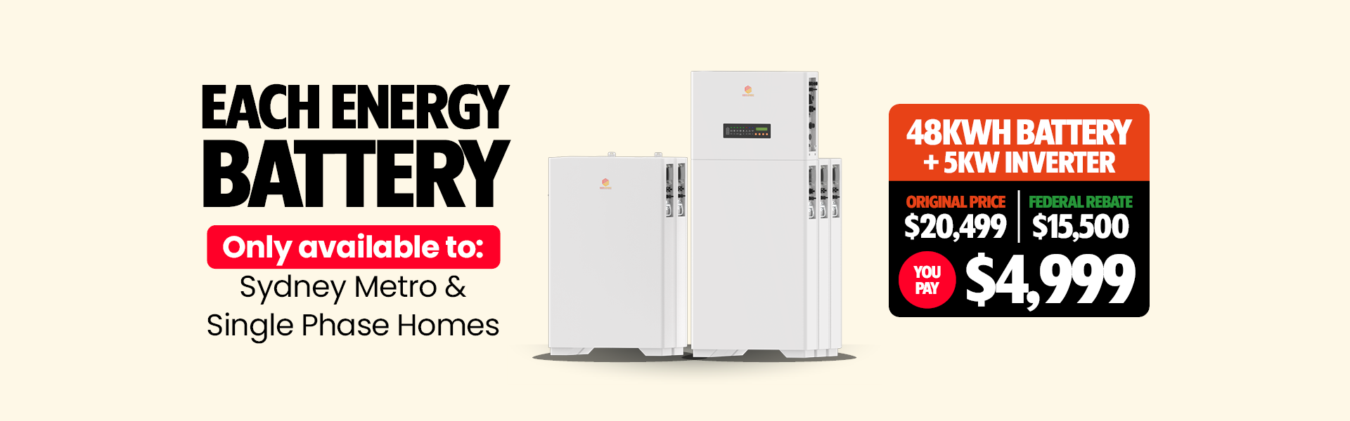 Each Energy Solar Batteries 