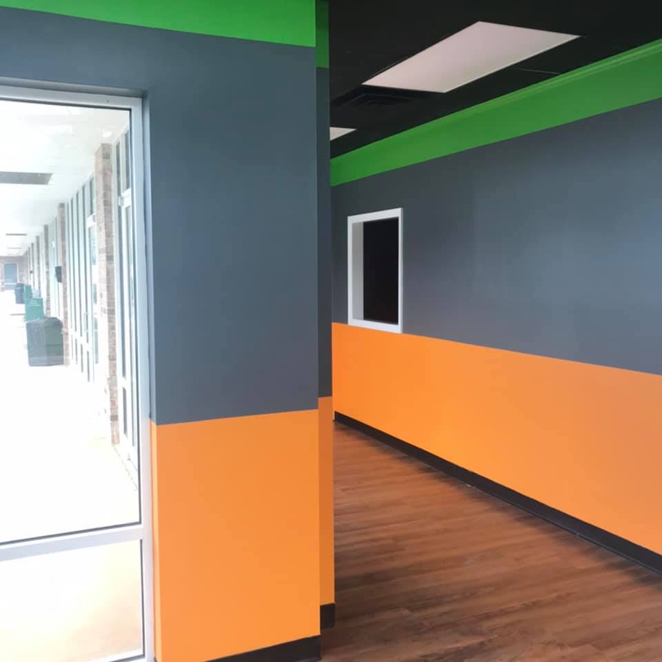 Gray and Orange Wall — Athens, AL — Lagunas Painting LLC