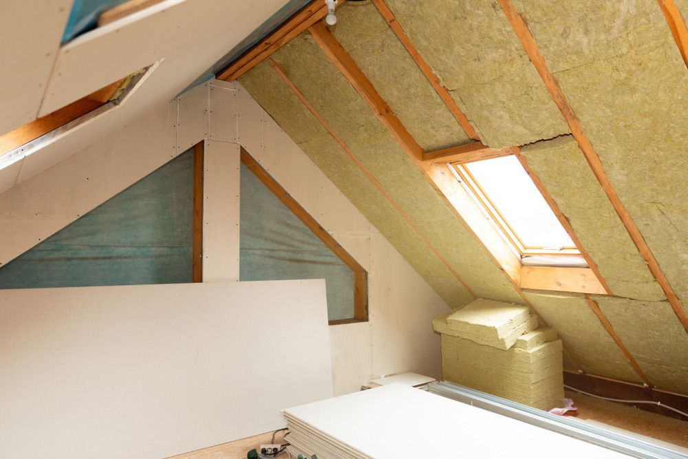 An Ongoing Installation Of Insulation