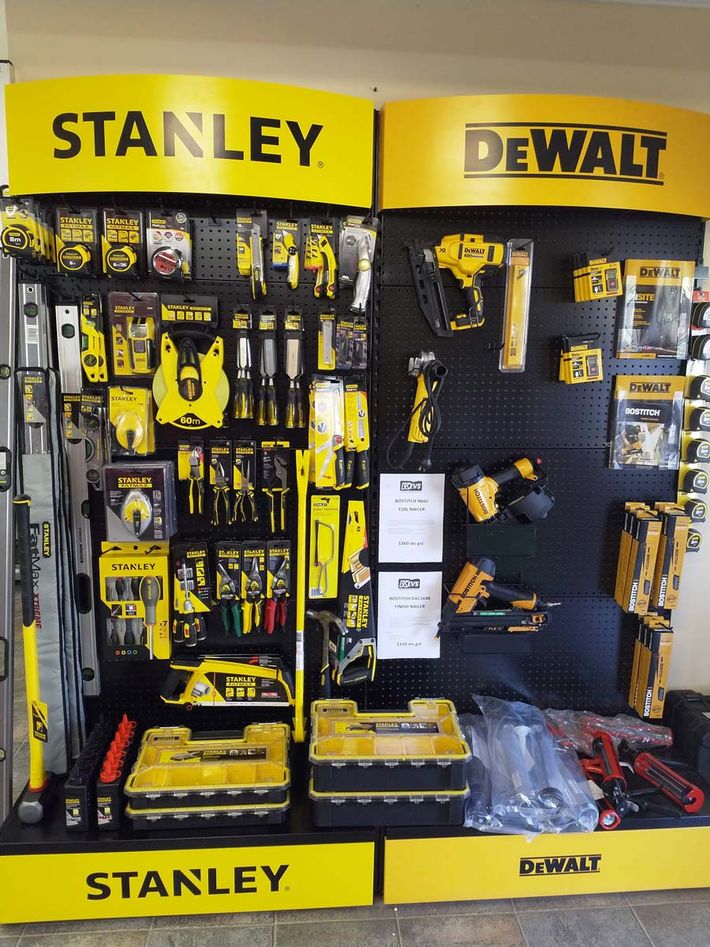 Hanged Stanley and Dewalt products | Hardware Store in Rockhampton